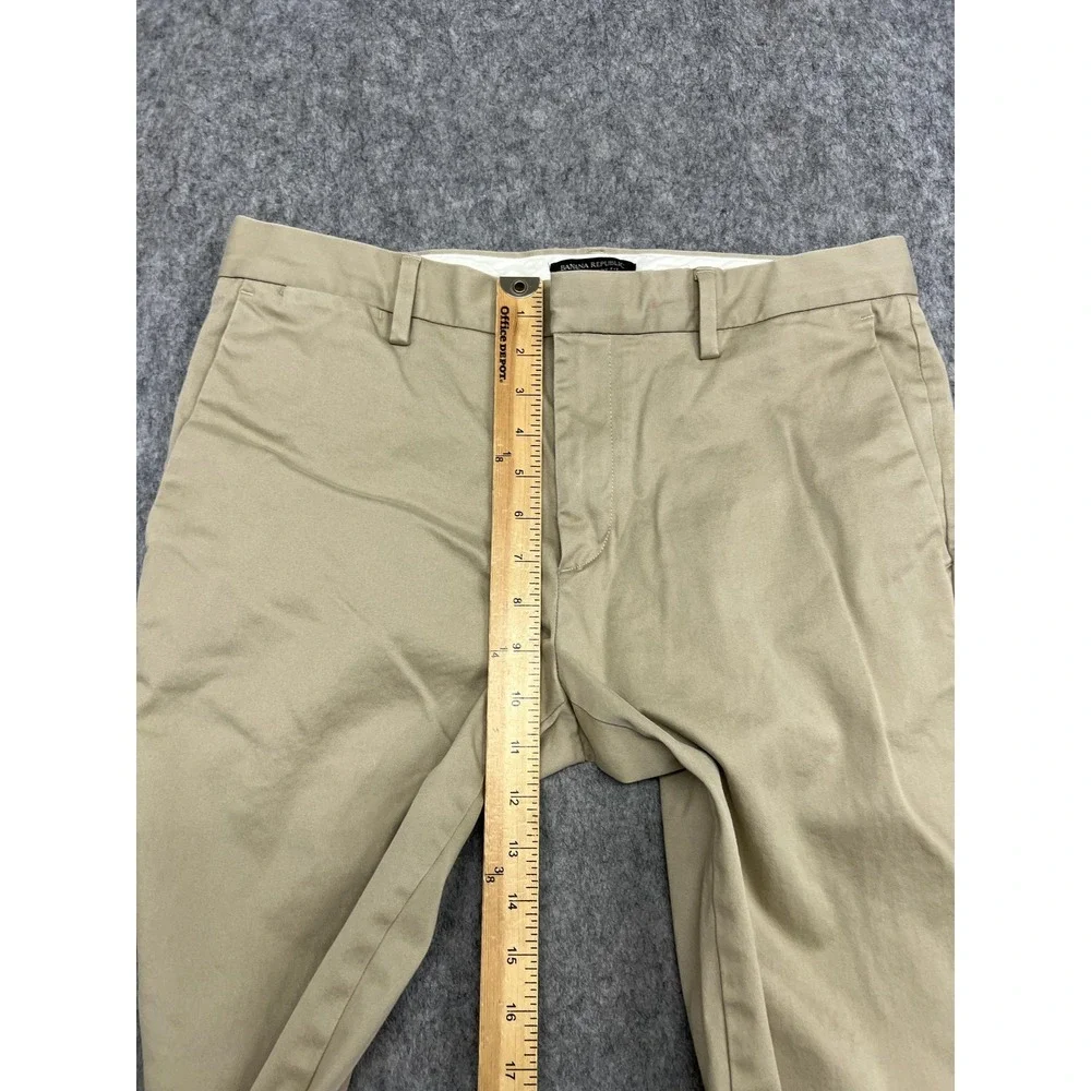 Banana Republic Pants Mens 33x32 Beige Rapid Movement Chino Fulton Skinny 33x30*